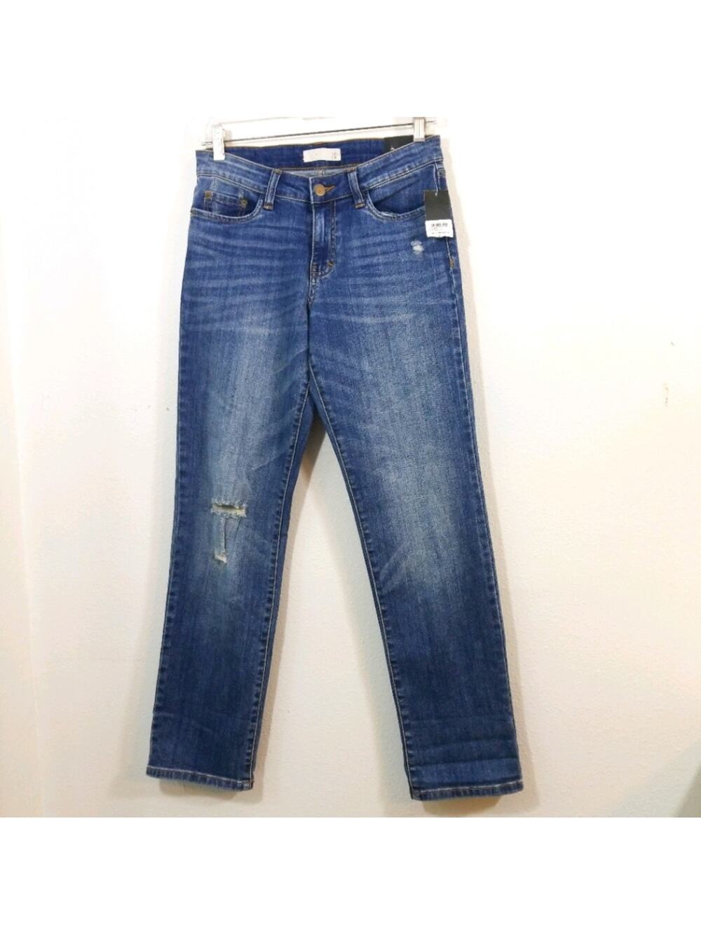 NWT BP Mid Rise Straight Distressed ankle jeans 25
